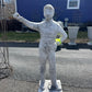 44” Tall Lantern Jockey Concrete Statue