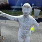 44” Tall Lantern Jockey Concrete Statue