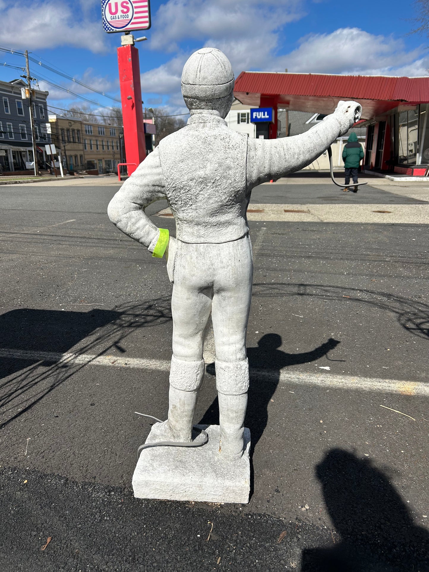 44” Tall Lantern Jockey Concrete Statue