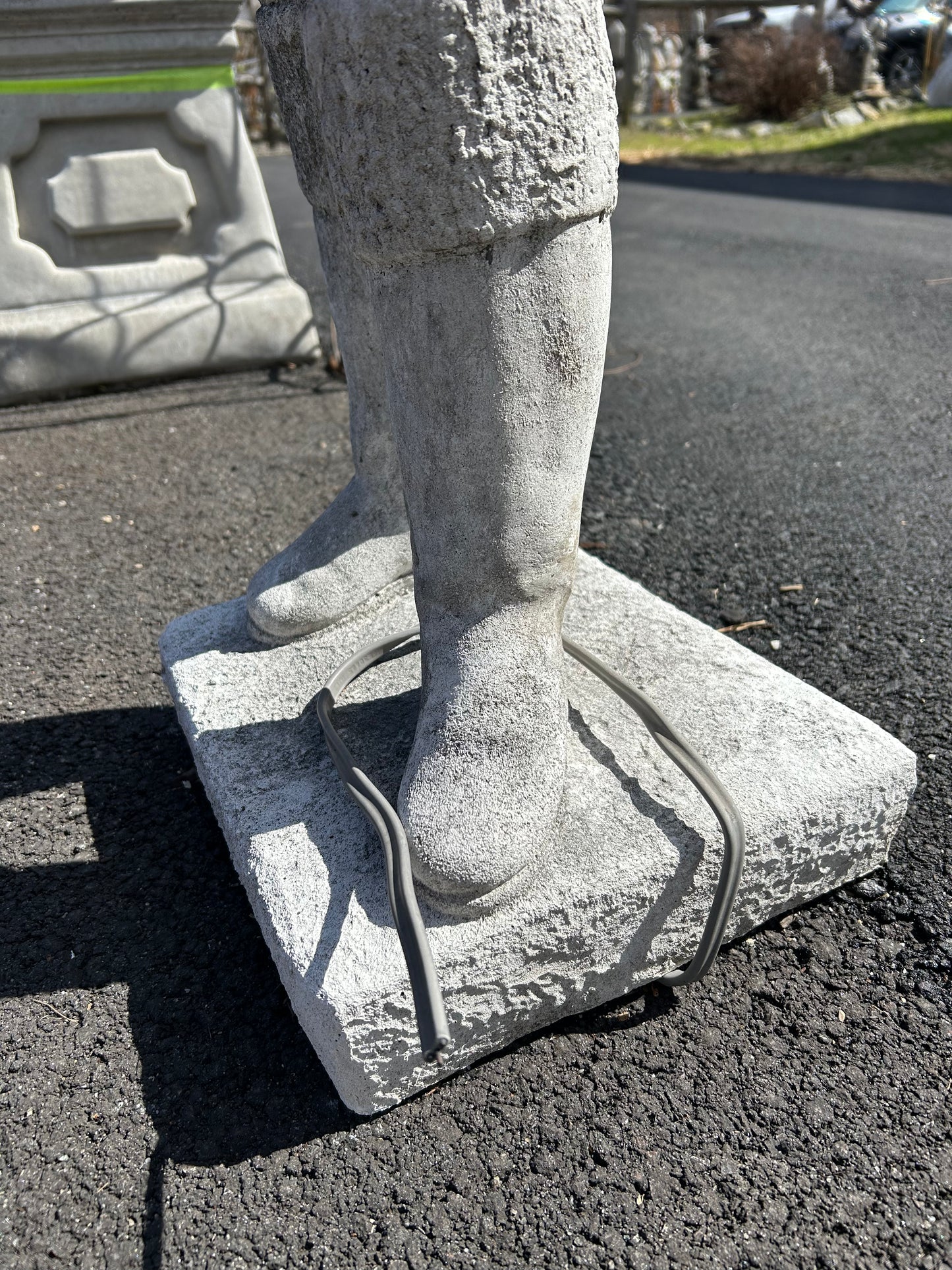 44” Tall Lantern Jockey Concrete Statue