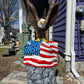 Large Eagle w/ Flag on Rock