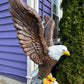 Large Eagle w/ Flag on Rock