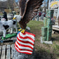 Large Eagle w/ Flag on Rock