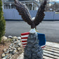 Large Eagle w/ Flag on Rock