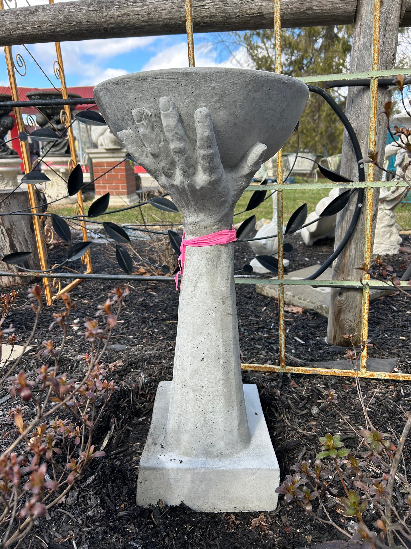 Giving Hands Birdbath