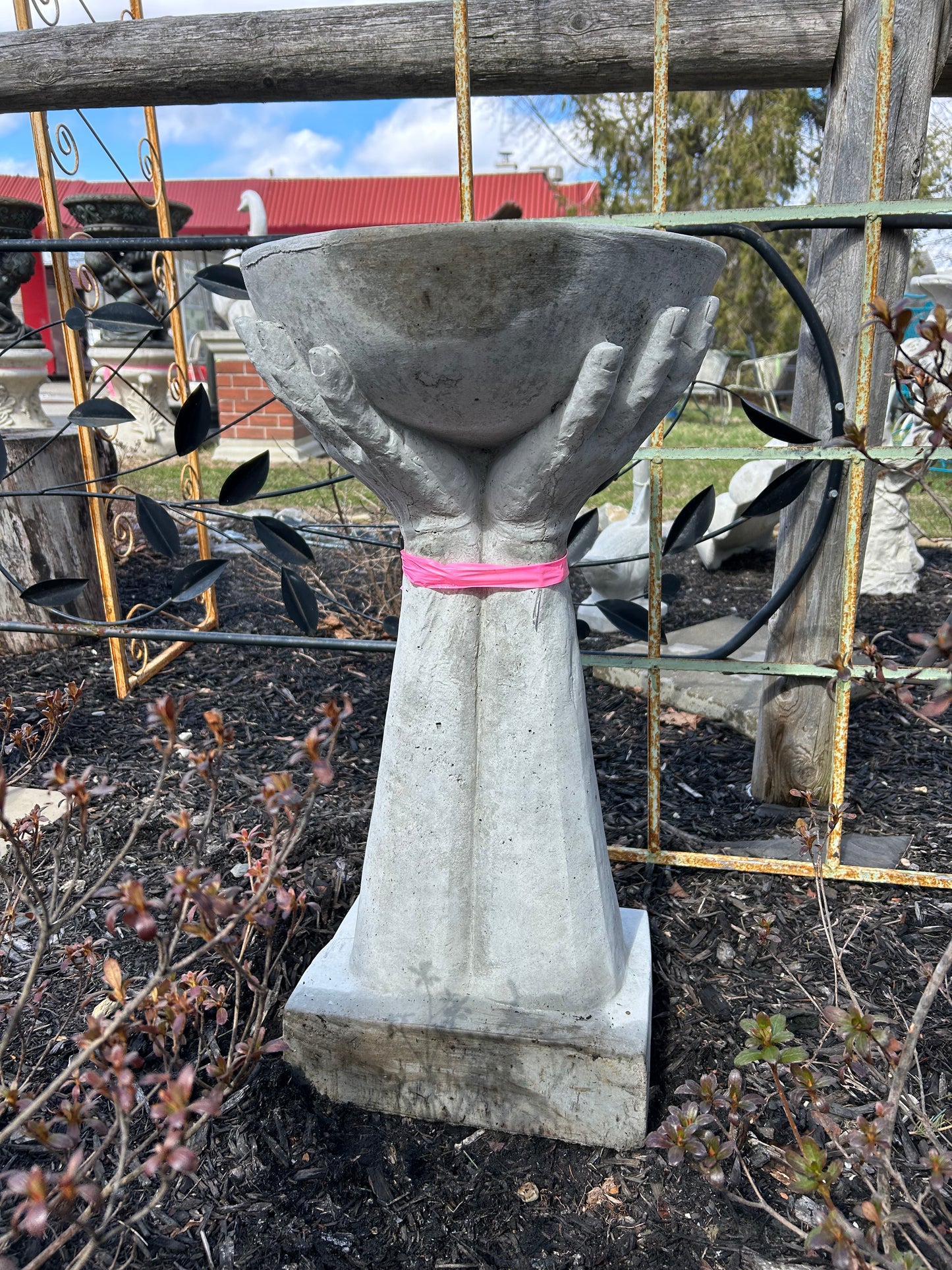 Giving Hands Birdbath