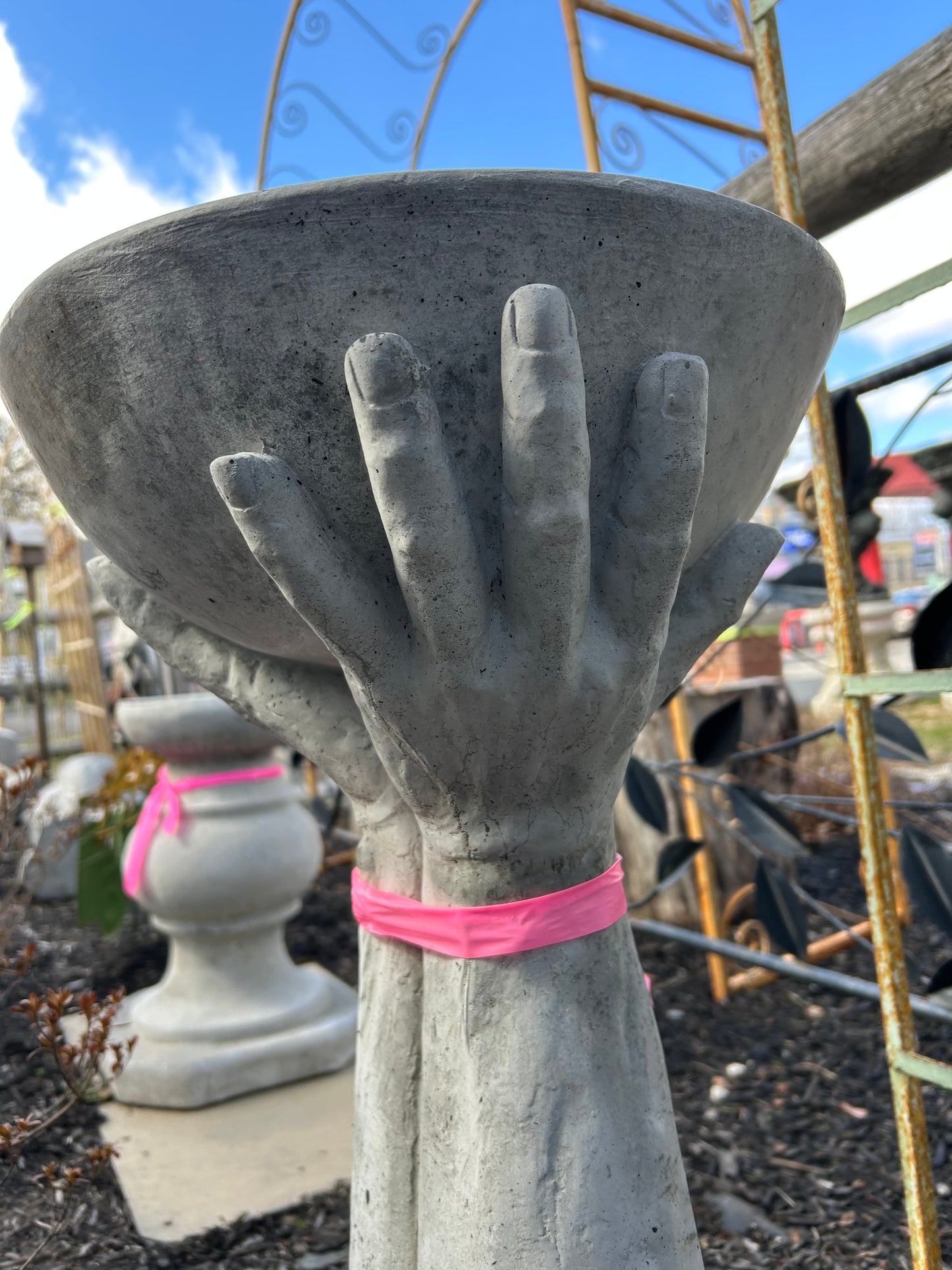 Giving Hands Birdbath