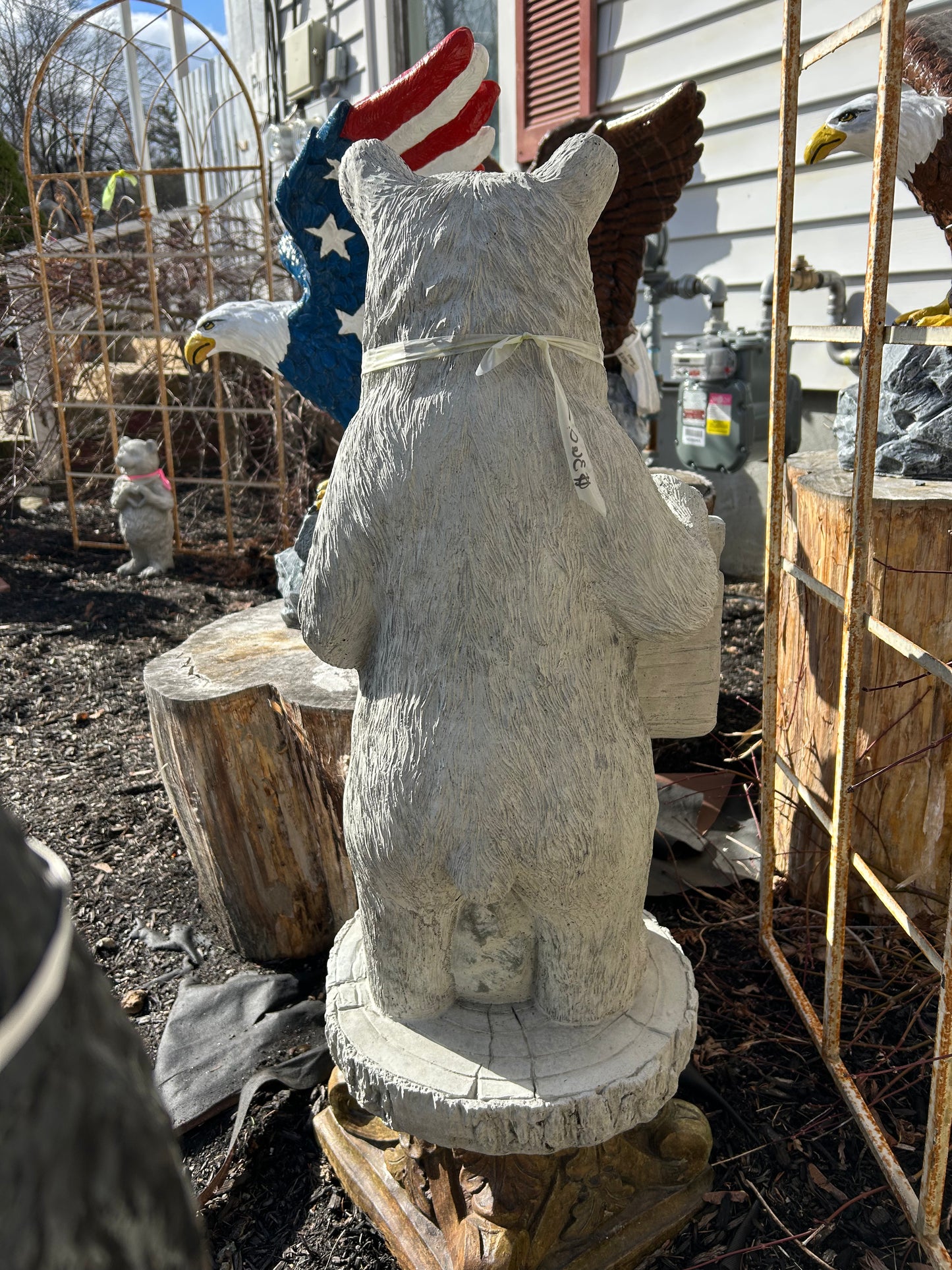 “Welcome to our Den” Bear Concrete Statue