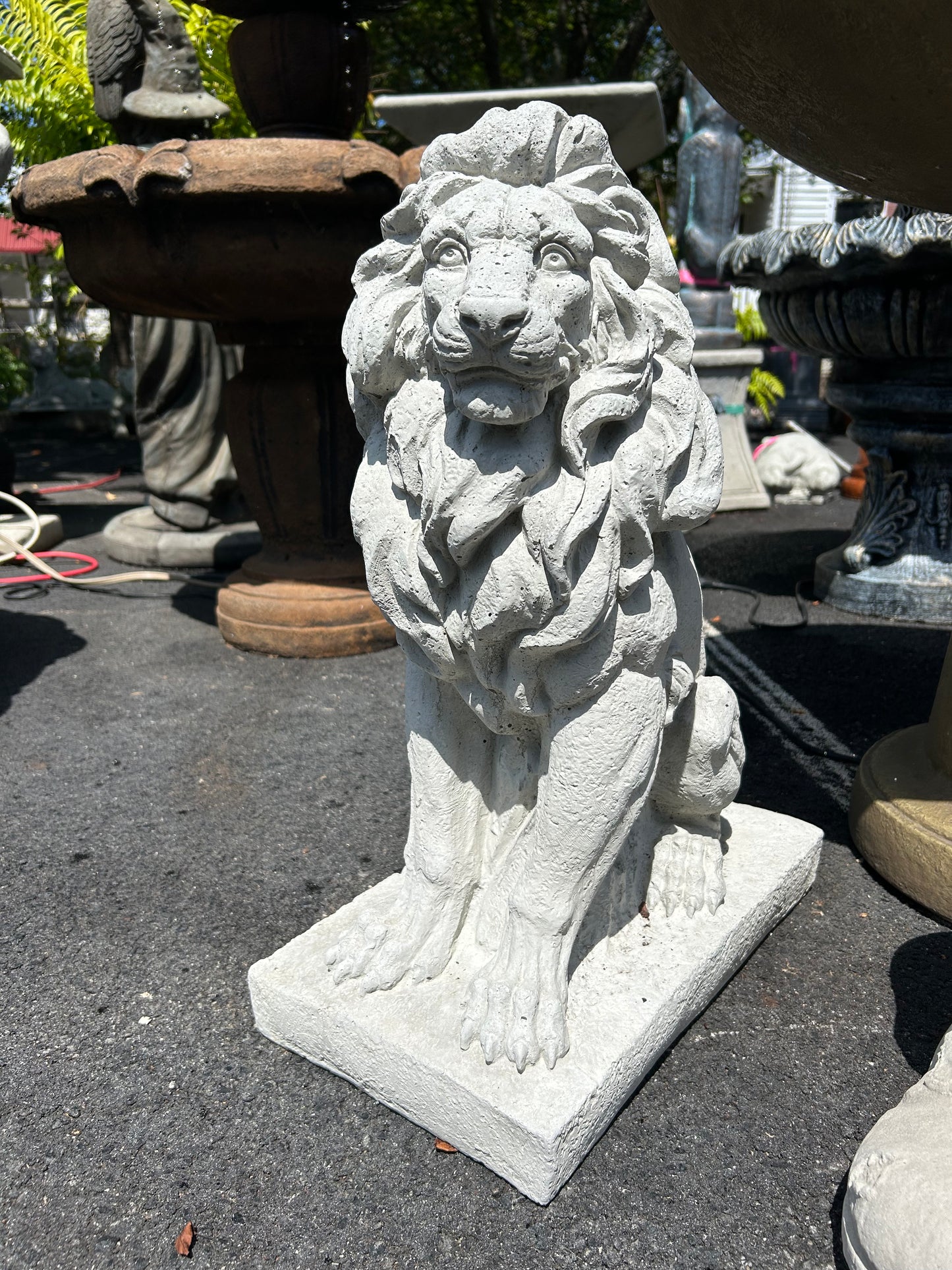 Sitting 22” Tall Lions (Left/Right) Pair