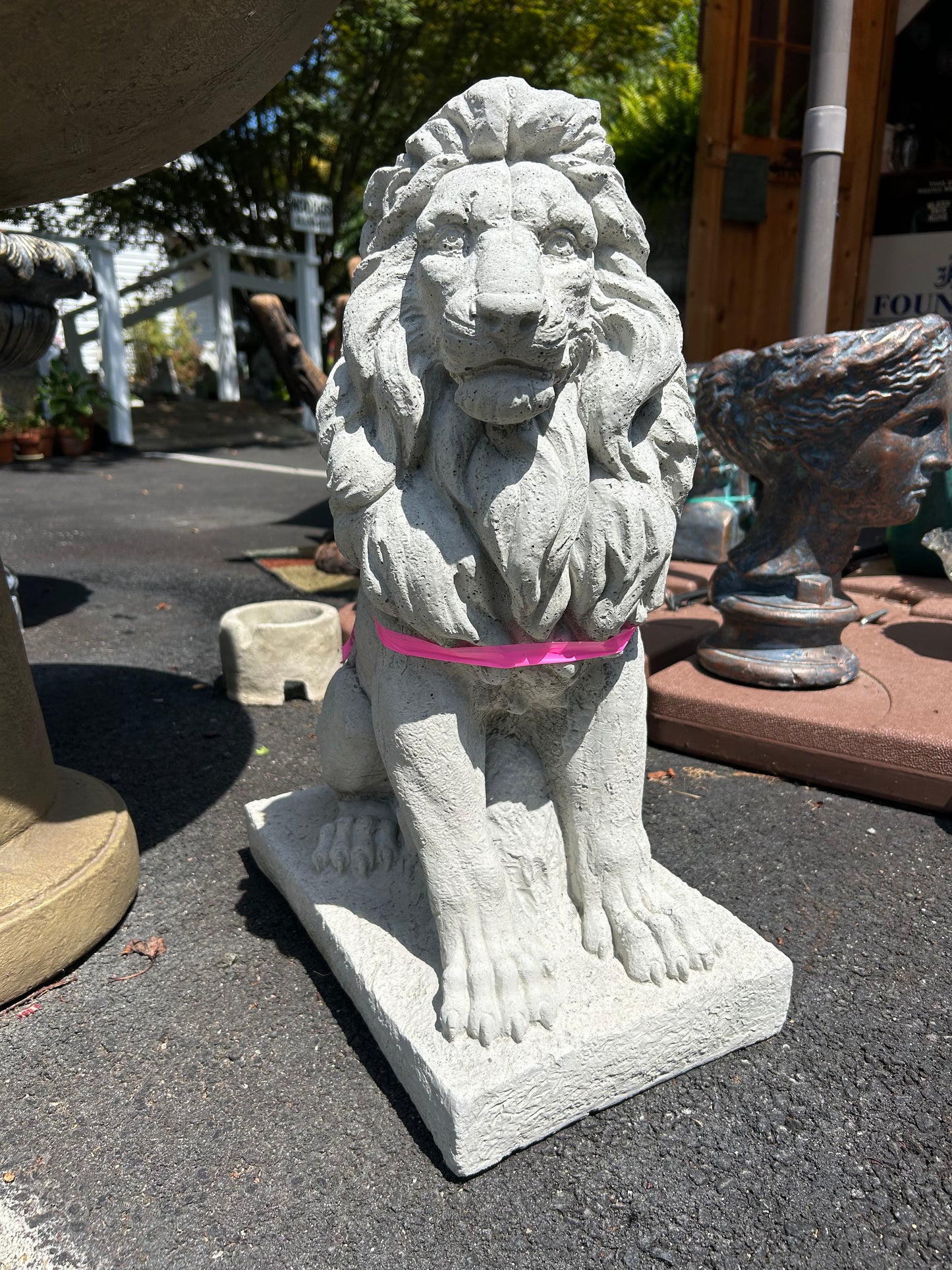 Sitting 22” Tall Lions (Left/Right) Pair