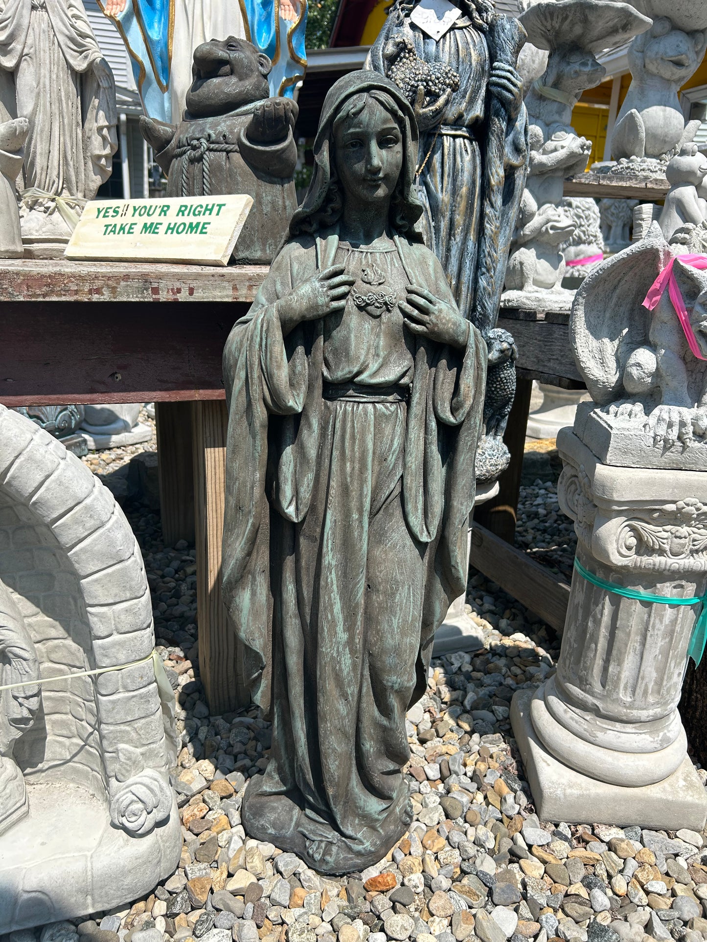 36” Tall Sacred Heart Madonna