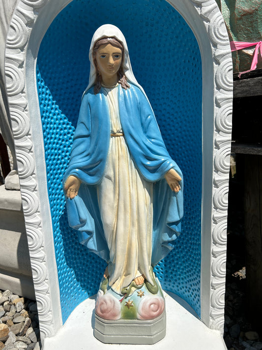 26” Tall Virgin Mary Detail Painted