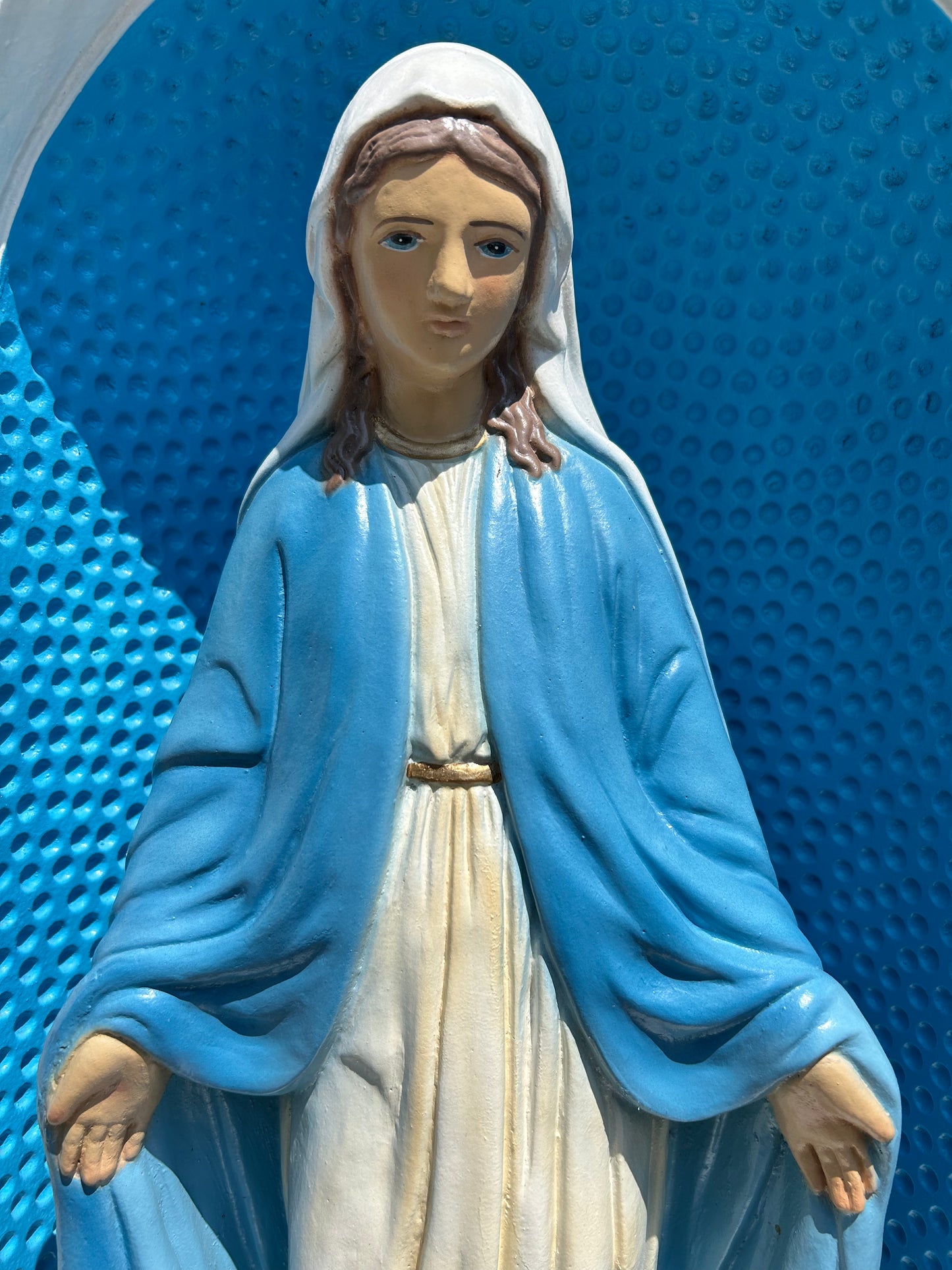 26” Tall Virgin Mary Detail Painted