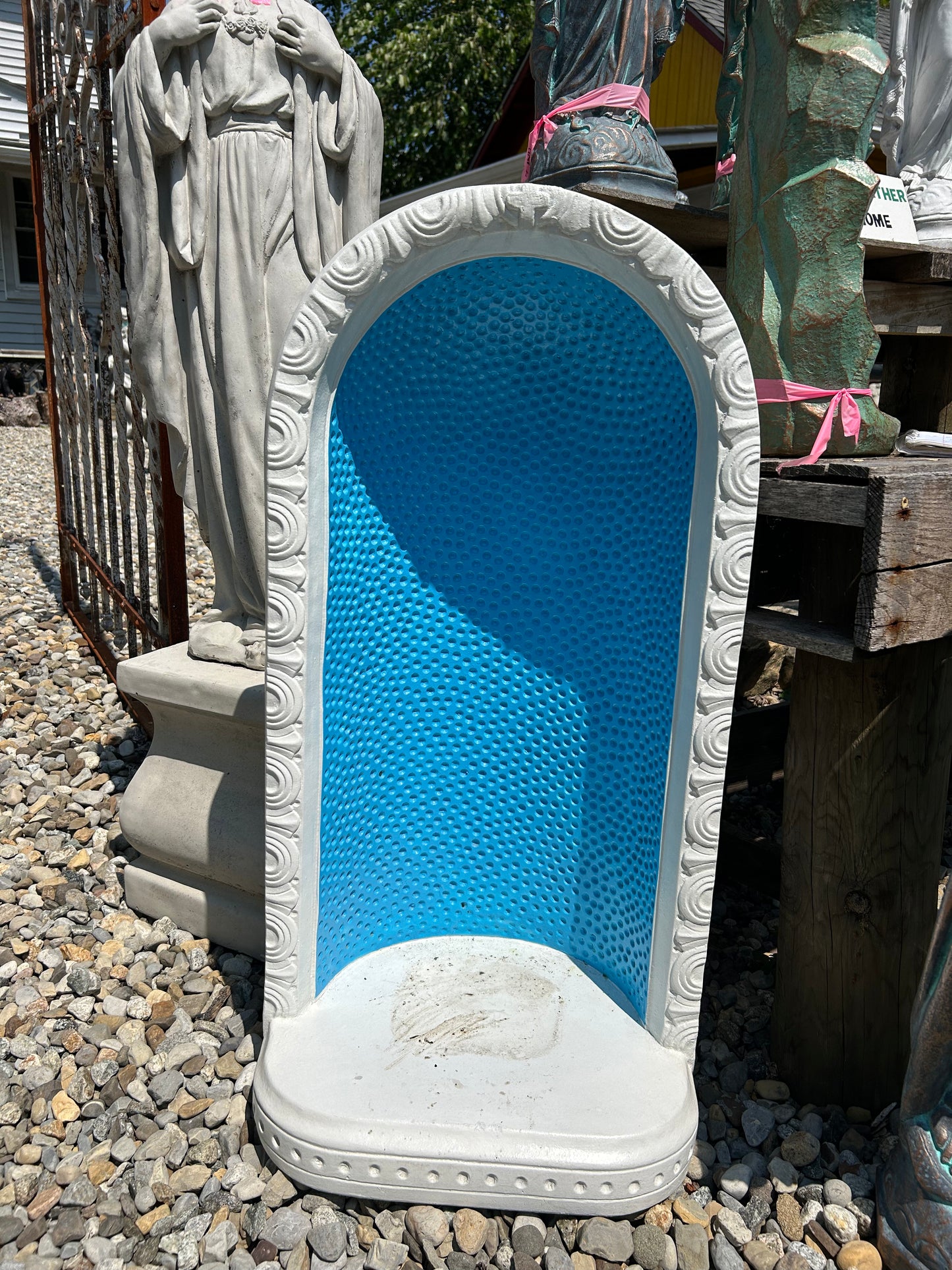 34” Painted Grotto with Cross