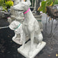 Doberman Concrete Dog Statue