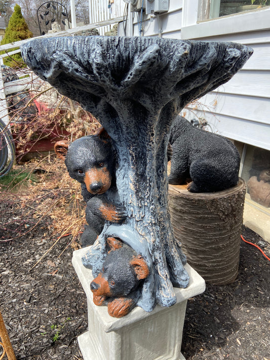 Bear Birdbath