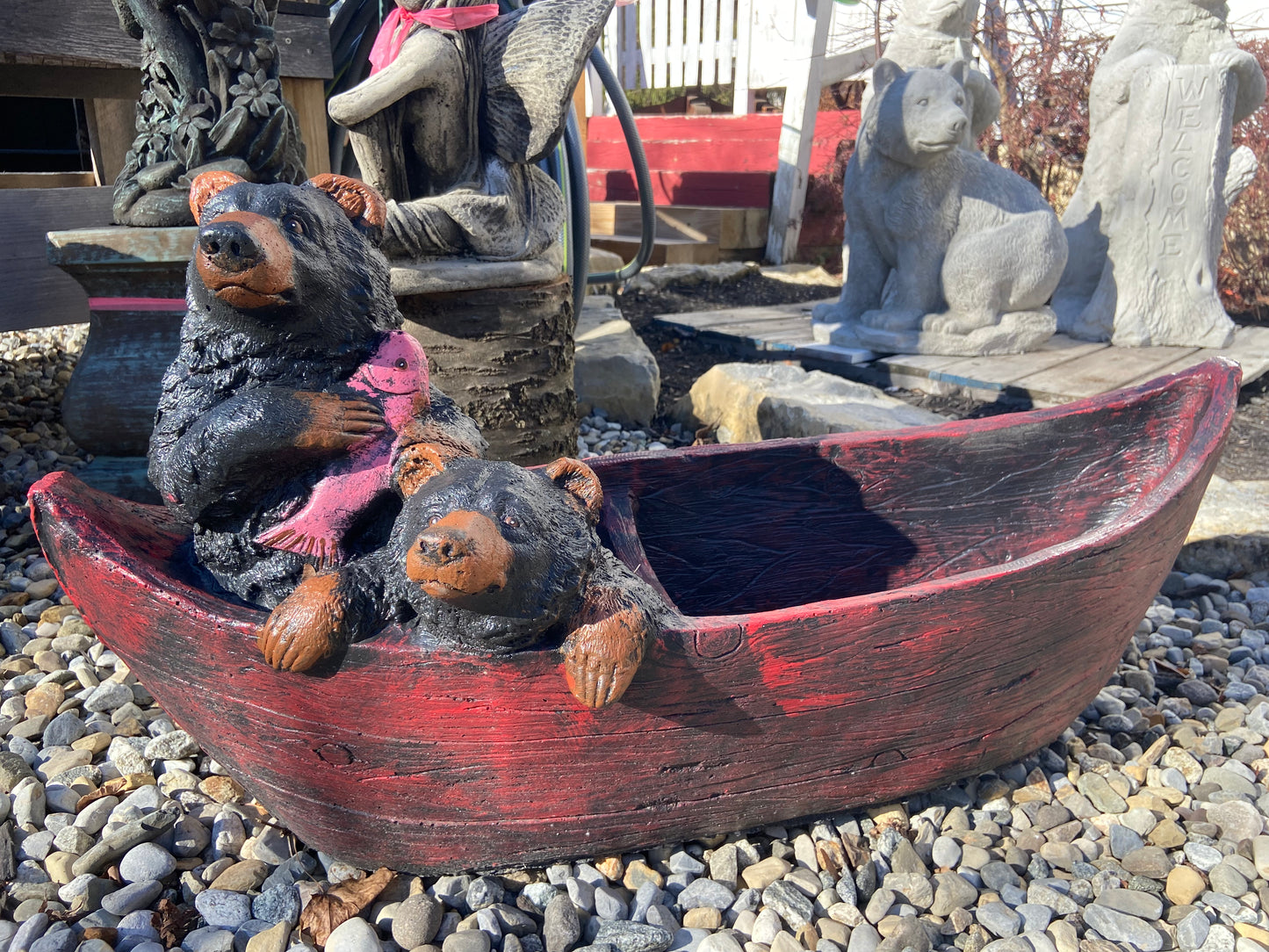 Bear Boat Planter