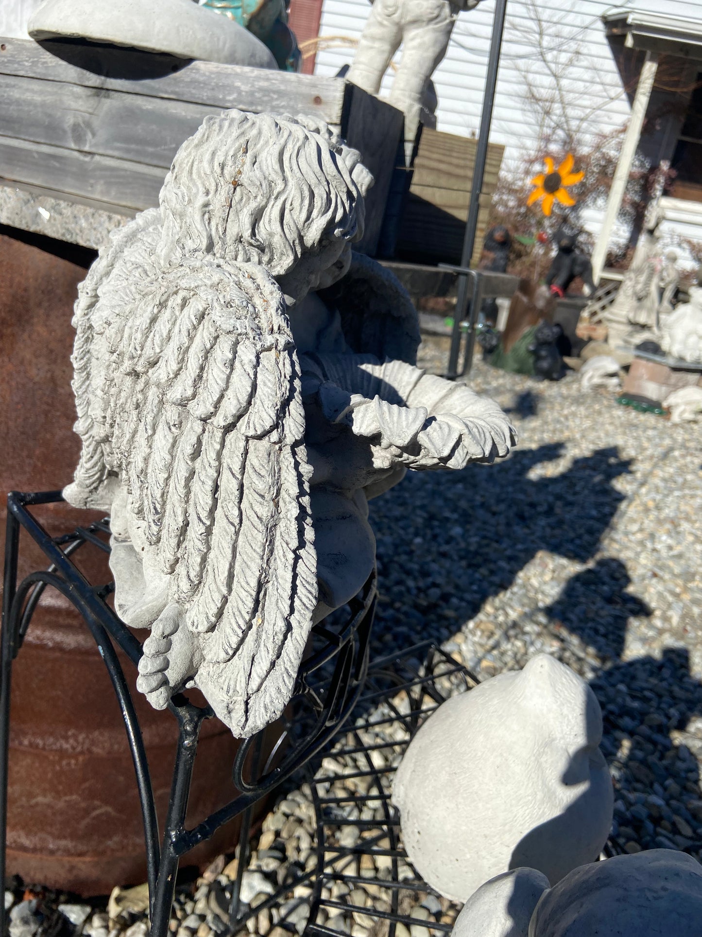 Angels with Sunflower Statue