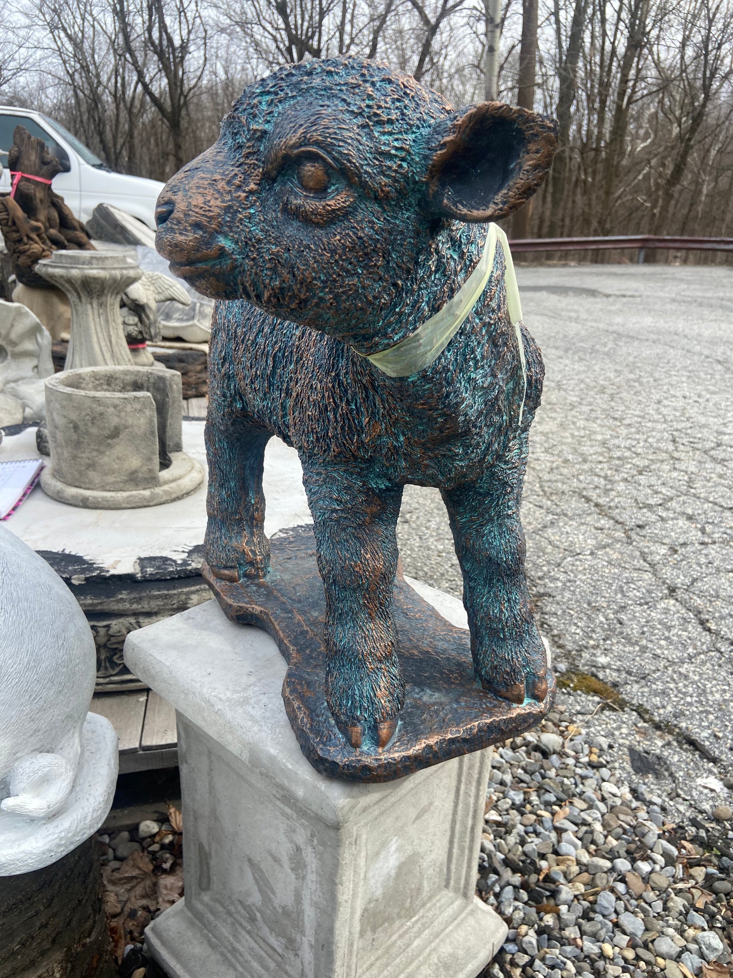 Lamb Standing Statue