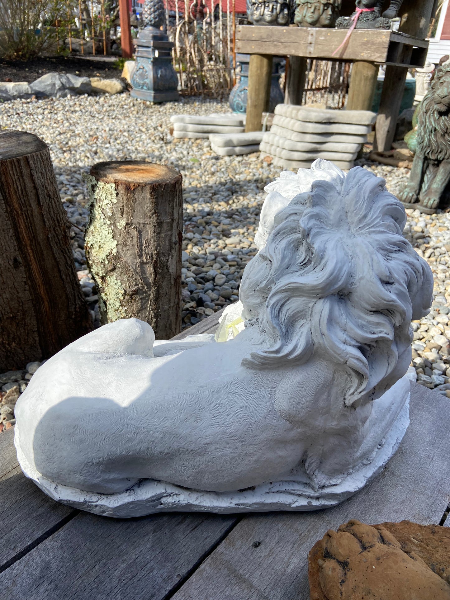 Lion & Lamb 13” Tall Statue