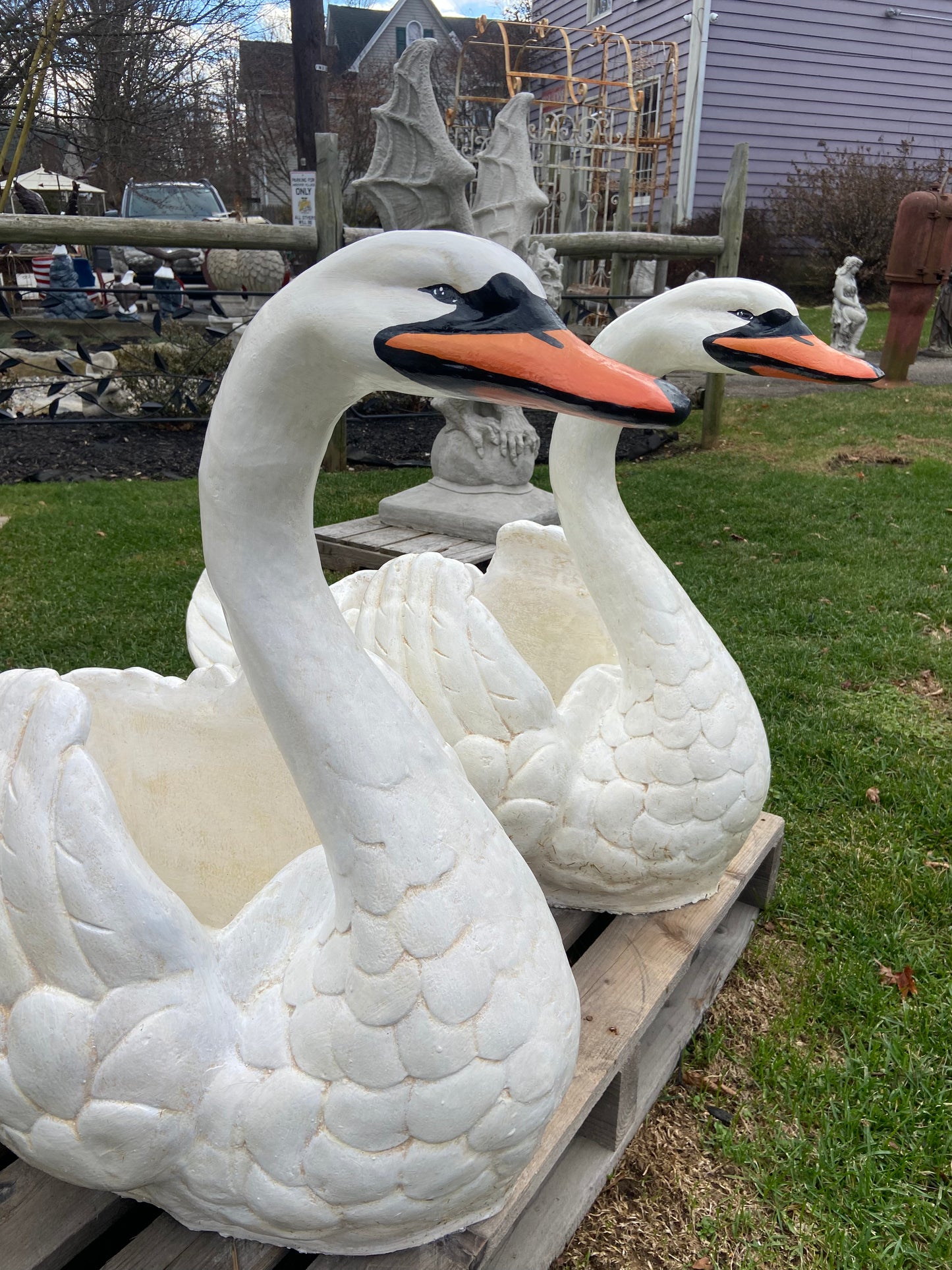 Large Swan Planter