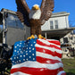 Large Eagle w/ Flag on Rock