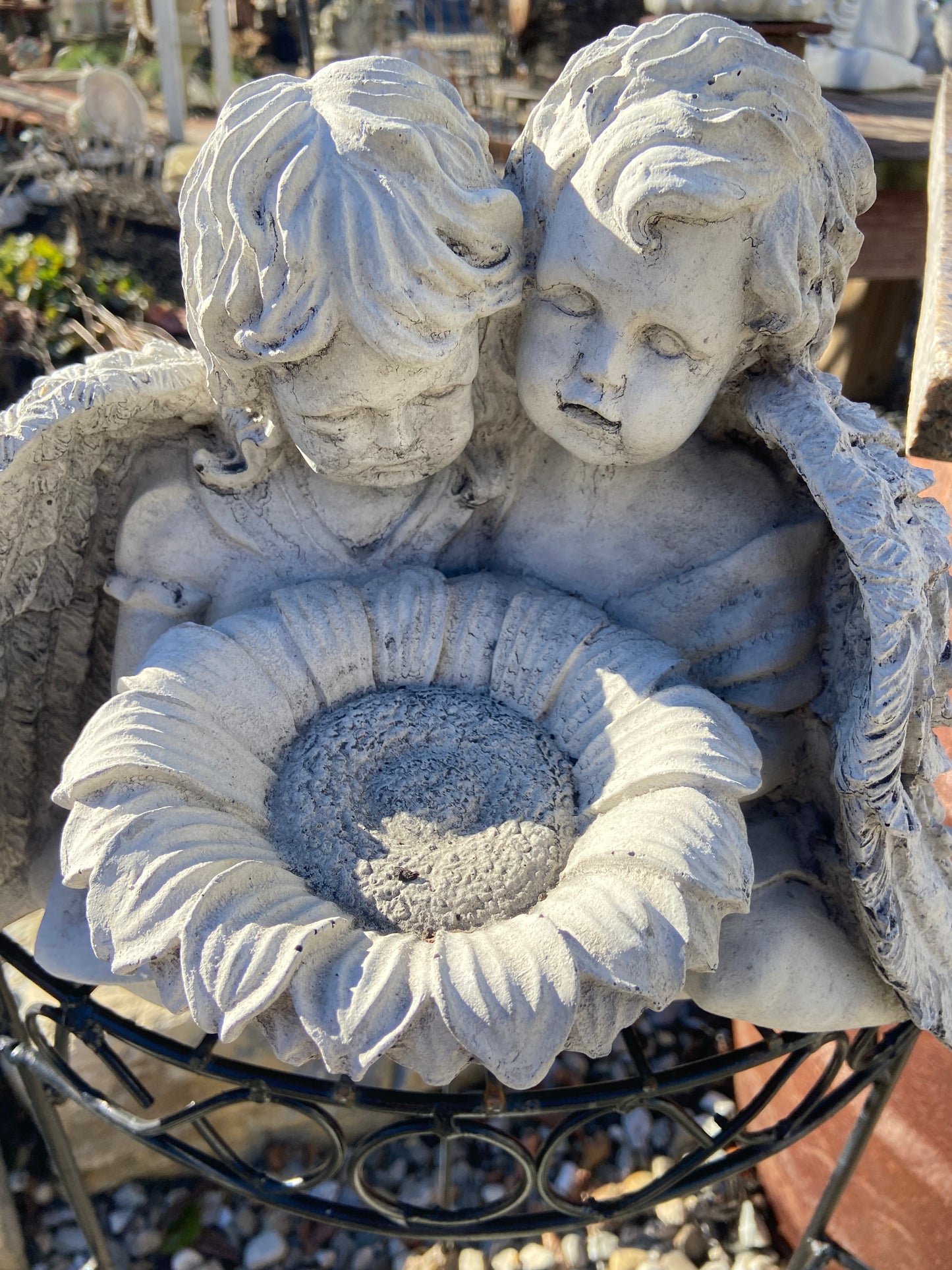 Angels with Sunflower Statue