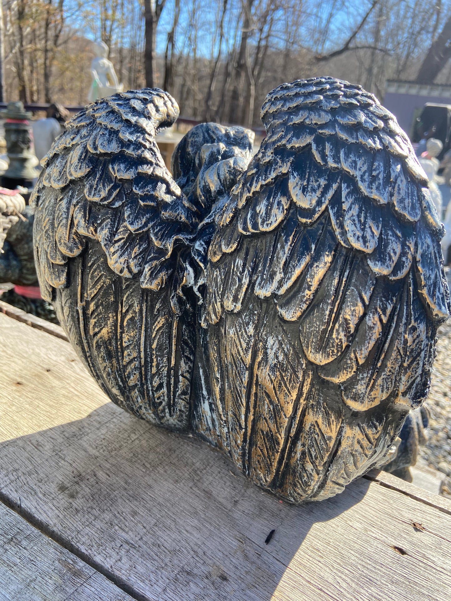 Bench Angel Statue